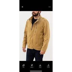 America Eagle Men's XL Blanket Lined Full Zip Tan/ Brown Canvas Jacket